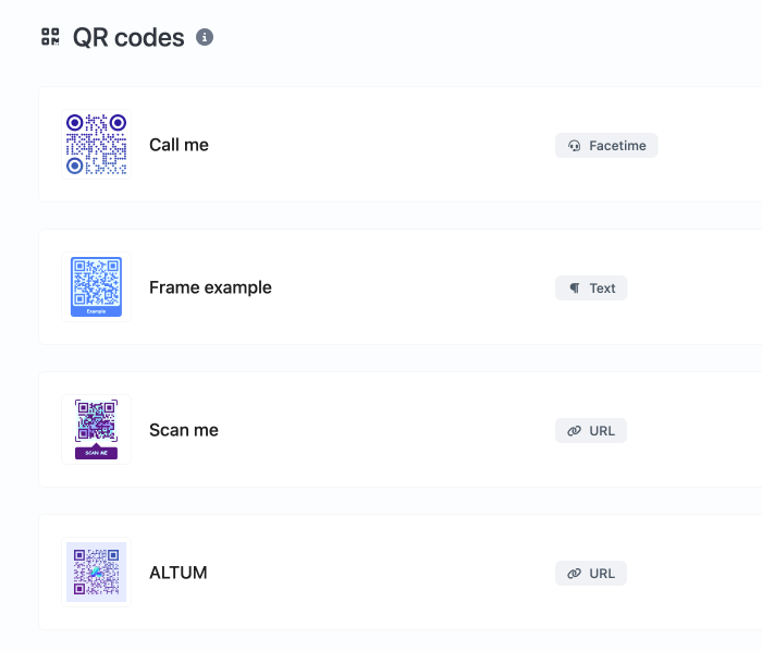 应用程序二维码系统页面的截图